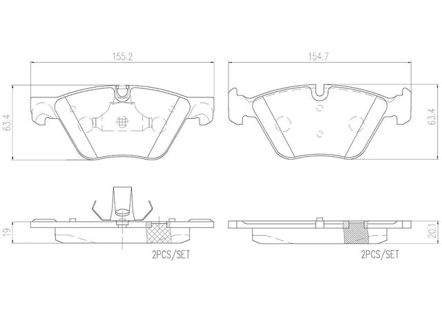 Product of Brembo P06060N Brake Pad - Set Of 4 