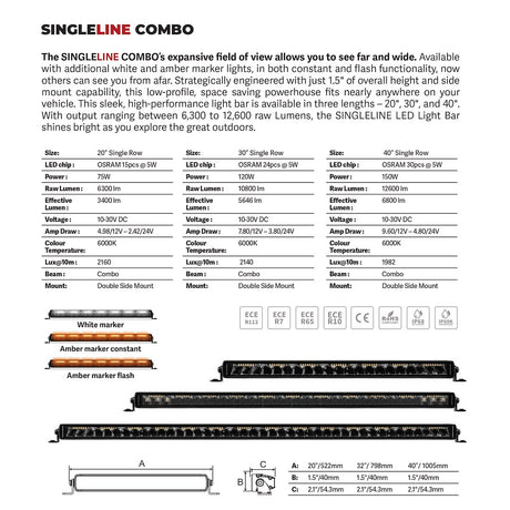 Go Rhino 754004012css Light Bar||blackout Combo Single Line.Jpg||86||g264004012css||887148