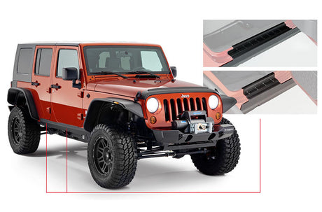 Product of Bushwacker 14085 Black Dura-Flex ® 2000 TPO Flat Rocker Panel Guard 