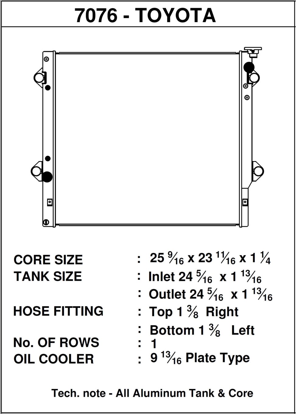 Product of Csf 7076 Radiator