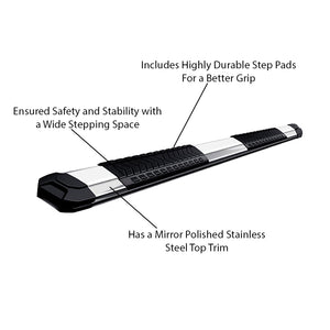 Product of Black Horse Offroad RN-TOTU-91 Cutlass Running Board 