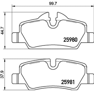 Product of Brembo P06090 Brake Pad - Set Of 4 