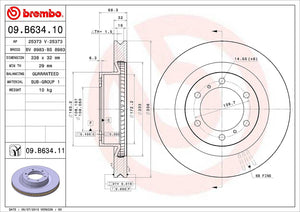 Product of Brembo 09B63411C02 Vented 1 Piece Brake Rotor 