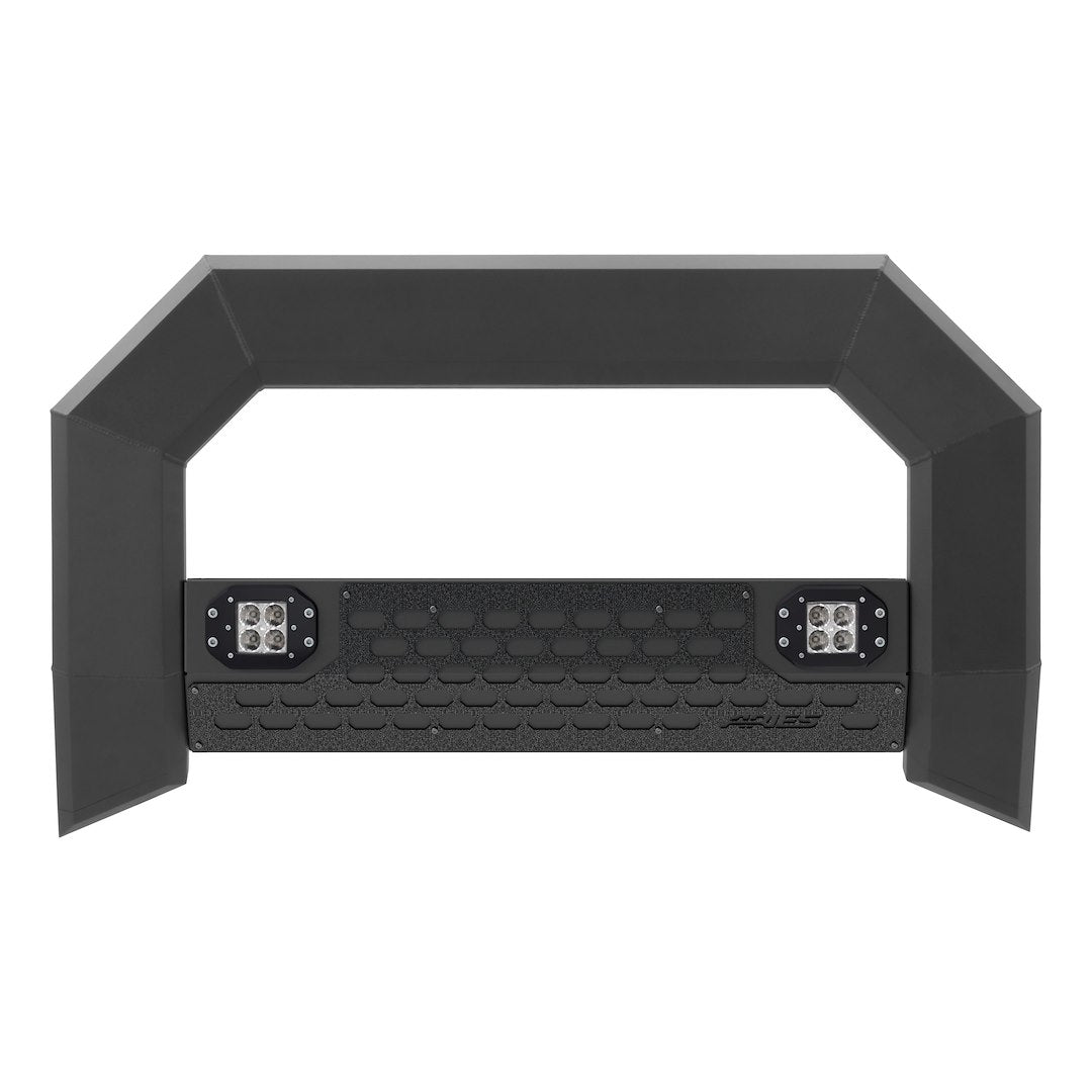 Product of Aries 2163102 Bull Bar Black Carbide Powder Coated 5-1/2 Inch Yes with skid plate 