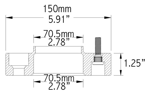 Product of Coyote Wheel Accessories 5450-5450-B14 Wheel Adapter