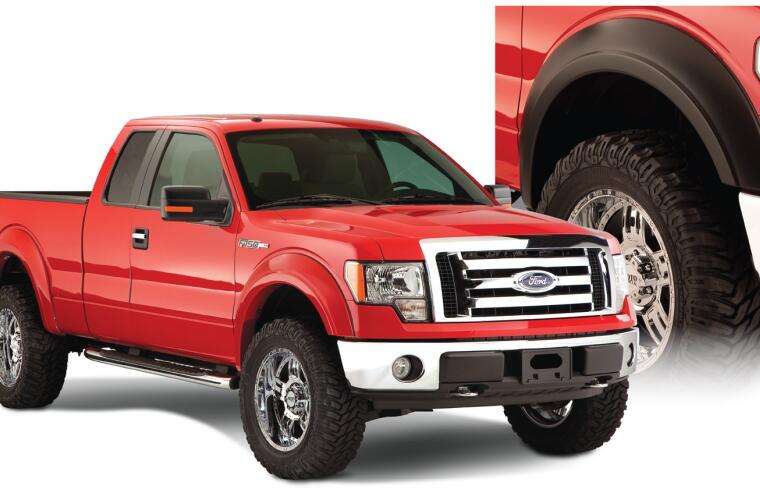 Product of Bushwacker 20926-02 Non-Exposed Fasteners Black Fender Flare - Set Of 4 