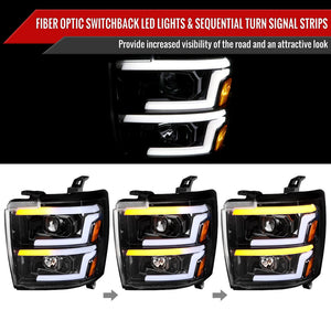 Spec-D Tuning 2lhp-Siv1525bk-Sq-Tm Headlight Assembly||||86||sdt1525bksqtm||1918767