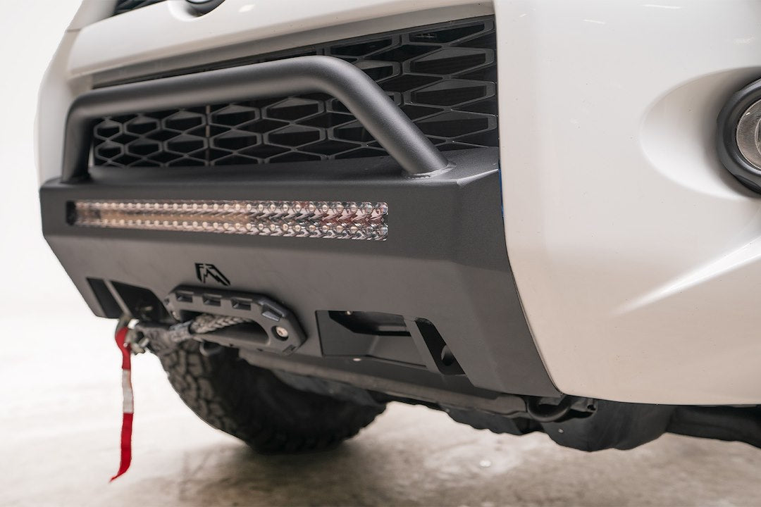 Product of Fab Fours T4R-N4552-1 Hidden Winch Steel Powder Coated Bumper 