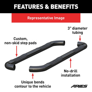 Product of Aries 214051 Nerf Bar With Surface Steps 