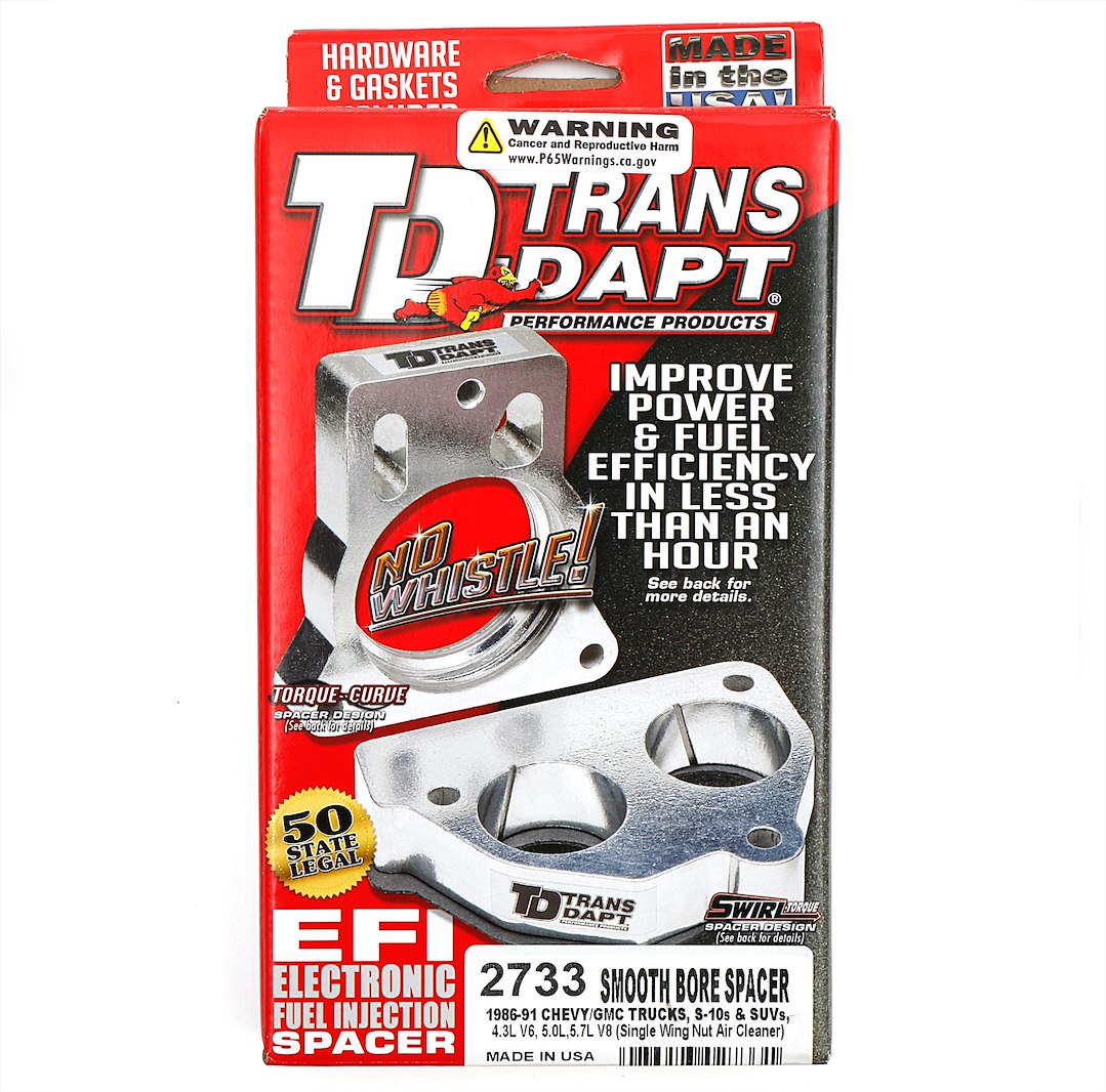 Trans Dapt 2733 Throttle Body Spacer||2733-Box.Jpg||86||t372733||1597771