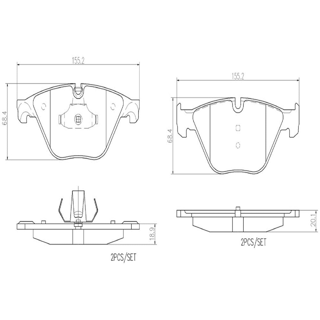 Brembo P06074n Brake Pad||p06074n_Drw.Jpg||91||brmp06074n||1752444