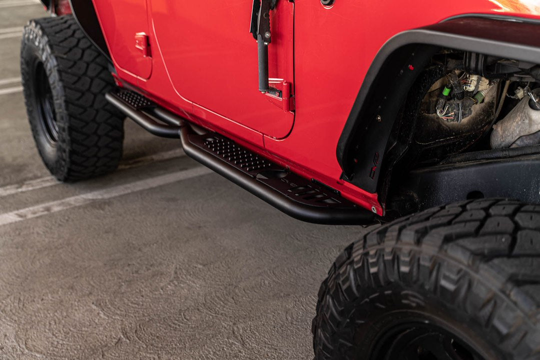 Product of DV8 Offroad SRJK-08 OE Plus Nerf Bar With Surface Steps 