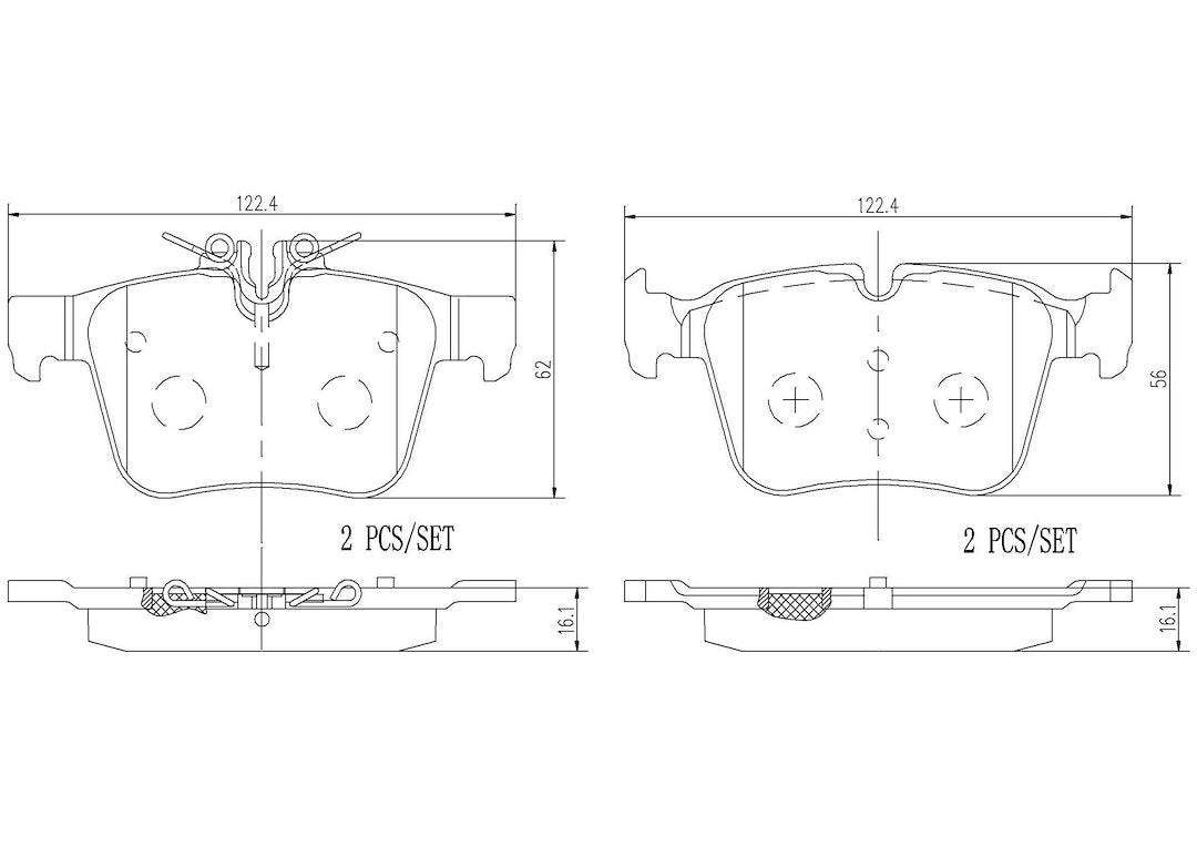 Product of Brembo P50122N Brake Pad - Set Of 4 