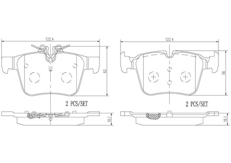 Product of Brembo P50122N Brake Pad - Set Of 4 