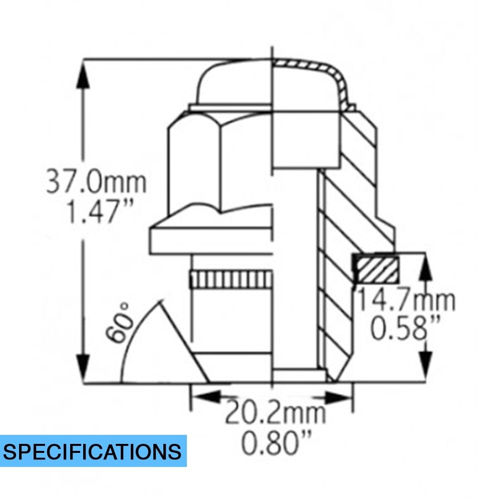 Coyote Wheel Accessories 58k544 Lug Nut||581144_1_6.Jpg||86||rev58k544||975205