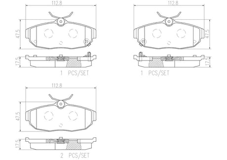 Product of Brembo P24185N Brake Pad - Set Of 4 