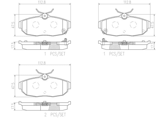 Product of Brembo P24185N Brake Pad - Set Of 4 