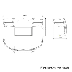 Product of Black Horse Offroad 17NR28MA-PLFB Grille Guard  