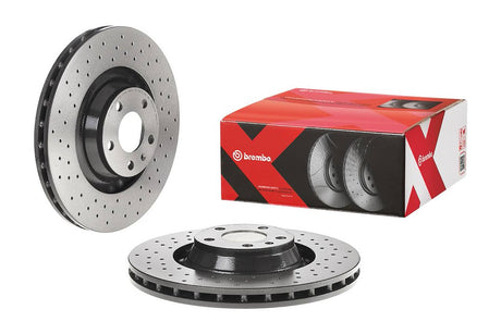 Product of Brembo 0988413XC02 Xtra Vented Cross Drilled 1 Piece Brake Rotor 