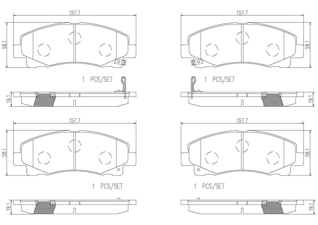 Product of Brembo P28073N Brake Pad - Set Of 4 