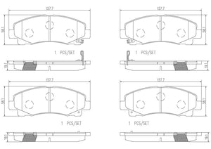 Product of Brembo P28073N Brake Pad - Set Of 4 