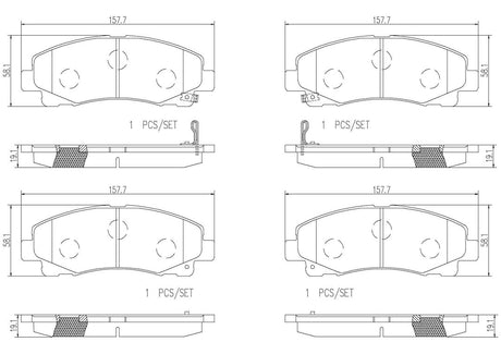 Product of Brembo P28073N Brake Pad - Set Of 4 