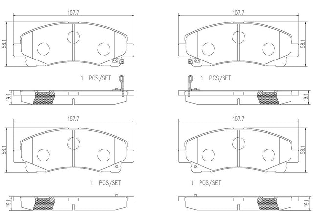 Product of Brembo P28073N Brake Pad - Set Of 4 
