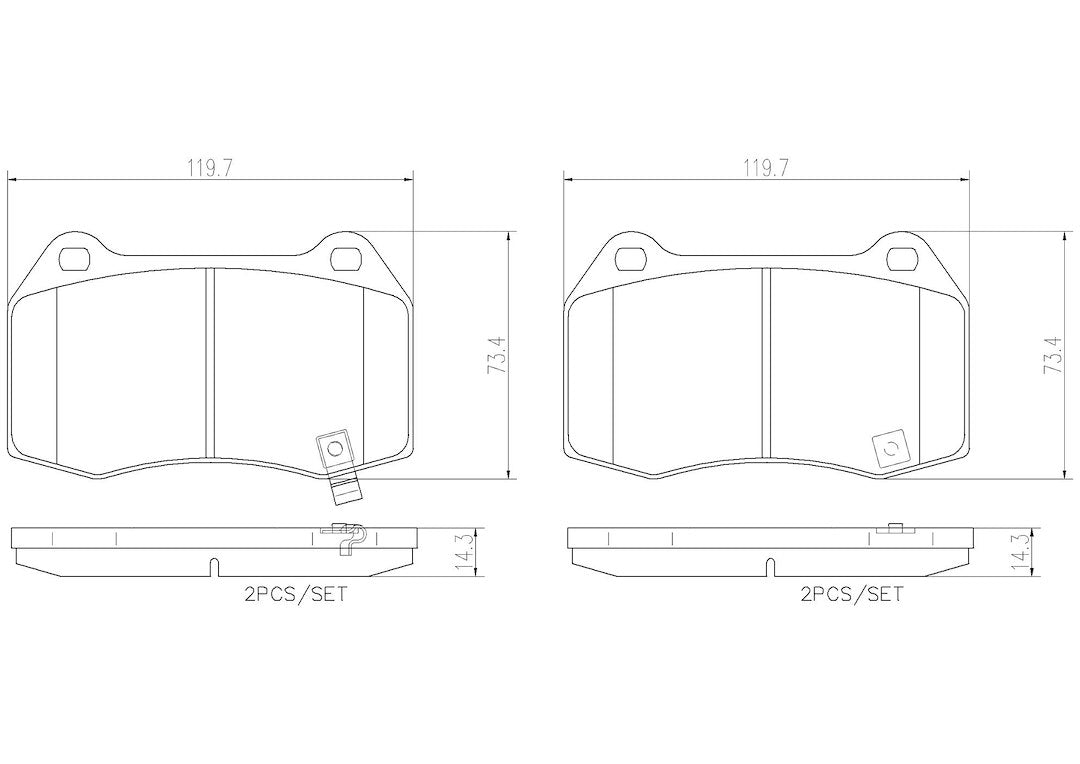 Product of Brembo P56047N Brake Pad - Set Of 4 