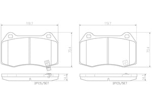Product of Brembo P56047N Brake Pad - Set Of 4 