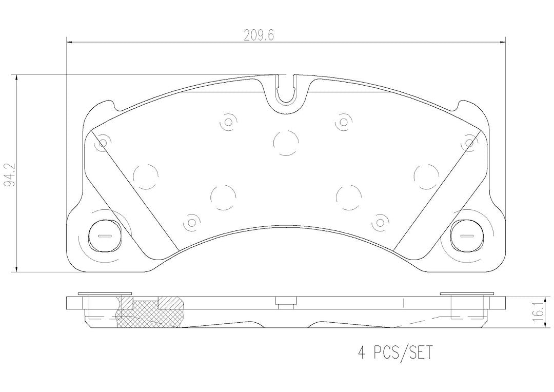 Product of Brembo P65017N Brake Pad - Set Of 4 