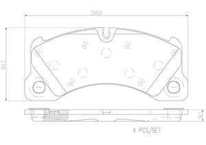 Product of Brembo P65017N Brake Pad - Set Of 4 