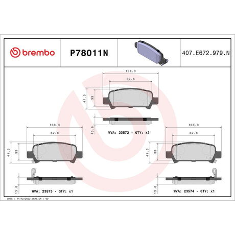 Brembo P78011n Brake Pad||p78011n_Drw.Jpg||86||brmp78011n||1753966