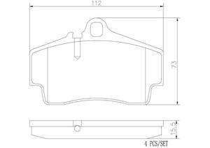 Product of Brembo P65008N Brake Pad - Set Of 4 