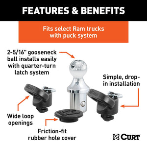 Curt 60618 Gooseneck Trailer Hitch Accessory Kit||60618_3008x1990_Fa.Jpg||95||c9360618||886525