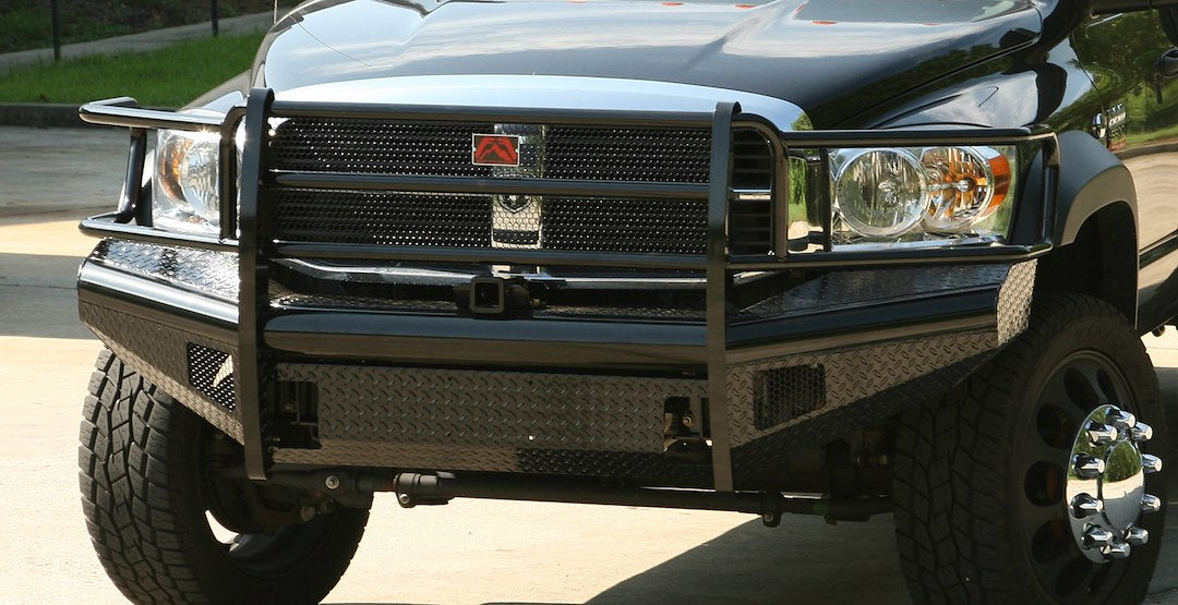 Product of Fab Fours DR06-S1160-1 Black Steel Steel Gloss Powder Coated Bumper 