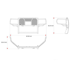 Black Horse Offroad Ru-Dora20-B-Plfb Grille Guard||ru-Dora20-B-Plfb_13.Jpg||95||blkora20bplfb||2238892