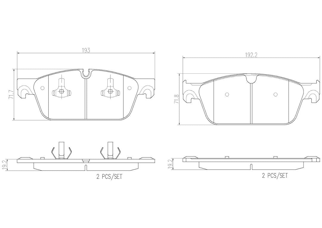 Product of Brembo P50102N Brake Pad - Set Of 4 