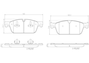 Product of Brembo P50102N Brake Pad - Set Of 4 