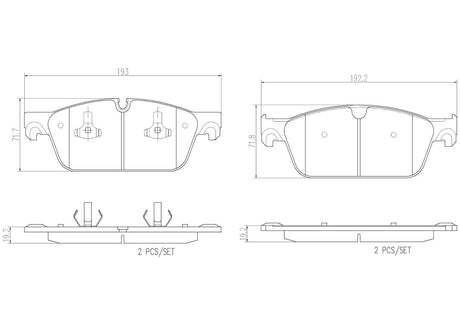 Product of Brembo P50102N Brake Pad - Set Of 4 