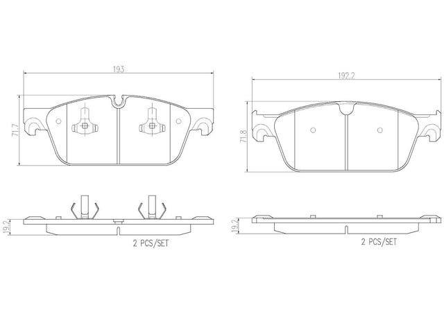 Product of Brembo P50102N Brake Pad - Set Of 4 