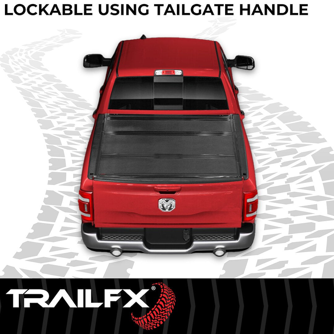 Product of TrailFX TFX Standard Flush Tri-Fold Hard Folding TFX2521 Tonneau Cover 