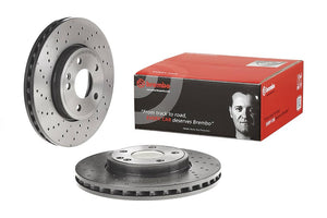 Product of Brembo 09B43651C02 Vented Cross Drilled 1 Piece Brake Rotor 