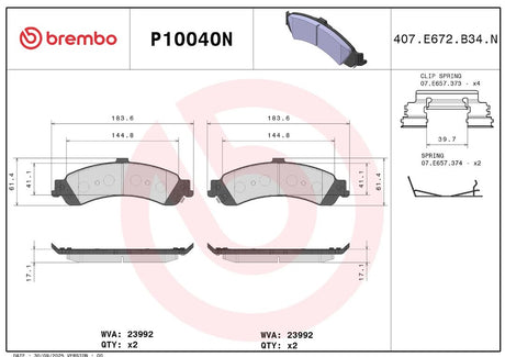 Brembo P10040n Brake Pad||p10040n_2.Jpg||86||brmp10040n||2091649