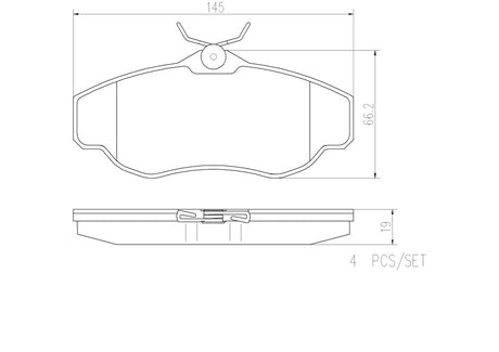 Product of Brembo P44008N Brake Pad - Set Of 4 