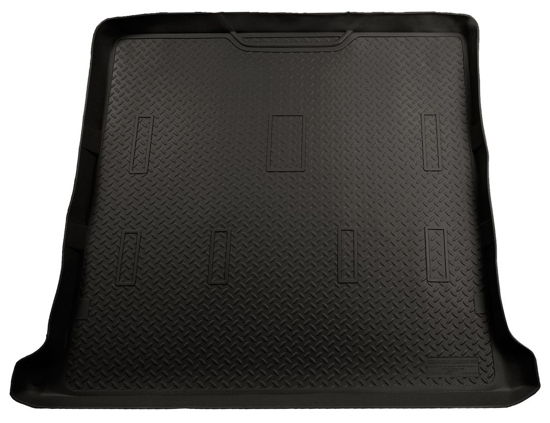 Product of Husky Liner 21401 Black TPE - Thermoplastic Elastomer To Back Of 2nd Seat, Can Mount 3rd Seat On Top of Liner Cargo Area Liner 