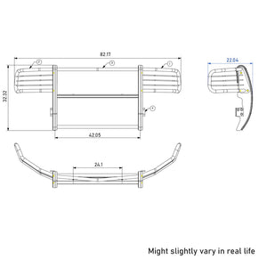 Black Horse Offroad 17fb23ma-Plfr Grille Guard||17fb23ma-Plfr_14.Jpg||90||blk17fb23mafr||1487927