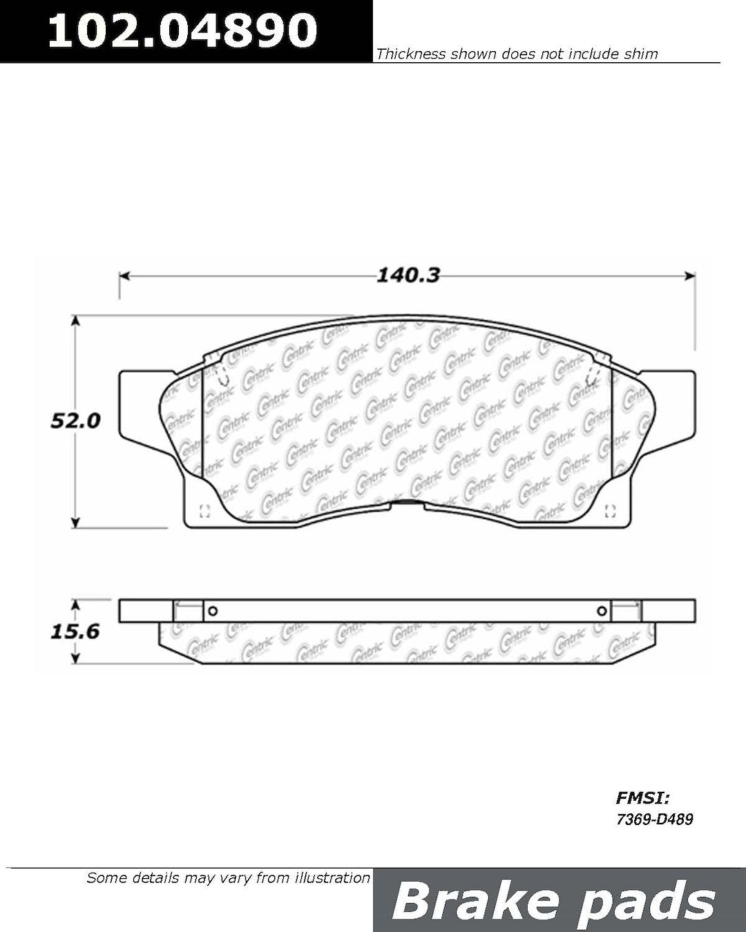 Stop Tech/ Power Slot 102.04890 Brake Pad||102.04890_Dra.Jpg||85||p7810204890||1711018