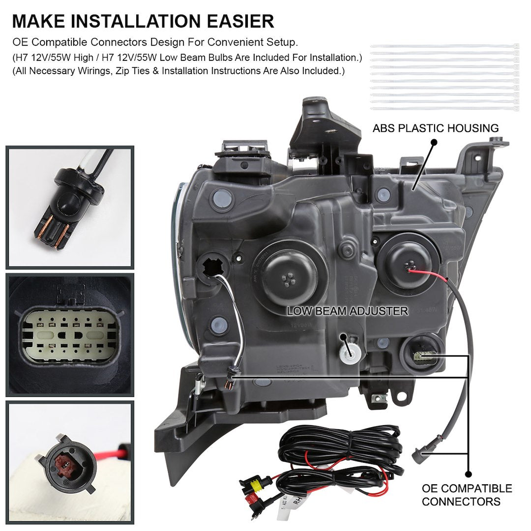Spec-D Tuning 2lhp-Ram1915xe-Sq-Rs Headlight Assembly||||89||sdt2lhpram191||1918815