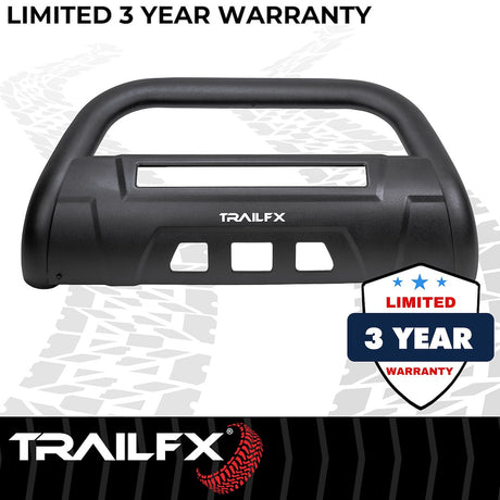 Product of TrailFX B1613T Bull Bar Black Matte Titanium Powder Coated 3-1/2 Inch Yes with skid plate 
