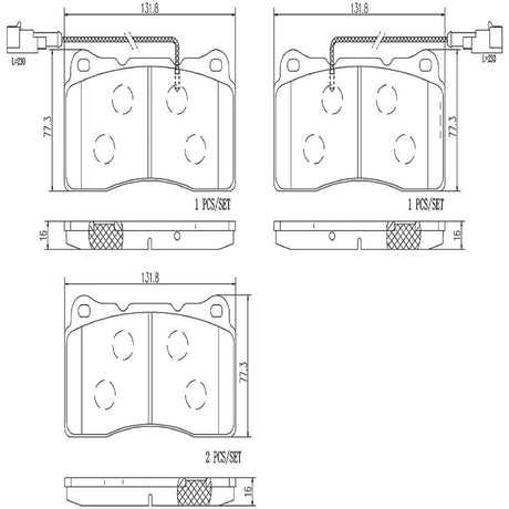 Product of Brembo P23078N Brake Pad - Set Of 4 